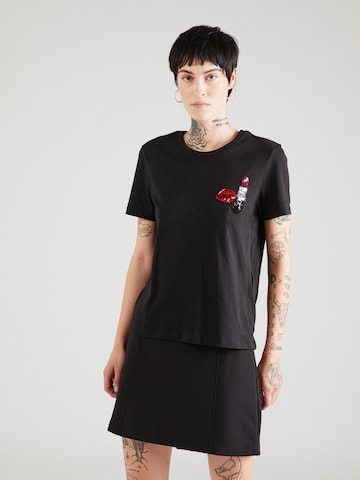 ONLY Majica 'KITA' | črna barva: sprednja stran