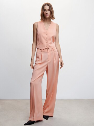 MANGO Wide leg Veckad byxa 'Agnes' i rosa