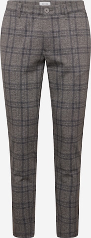 Coupe slim Pantalon 'Mark' Only & Sons en gris : devant