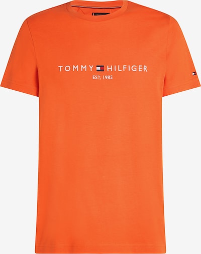 XS dydžio Marškinėliai iš TOMMY HILFIGER, spalva – tamsiai mėlyna / omarų spalva / raudona / balta, Prekių apžvalga