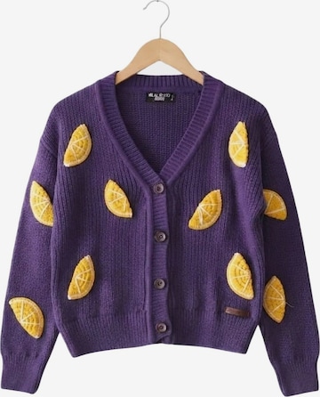 Cardigan Hilal Akinci Kids en mélange de couleurs : devant