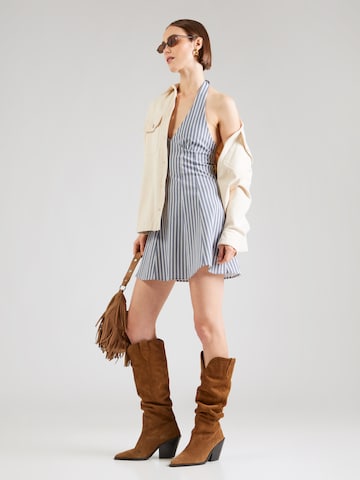 Bershka Рокля в синьо