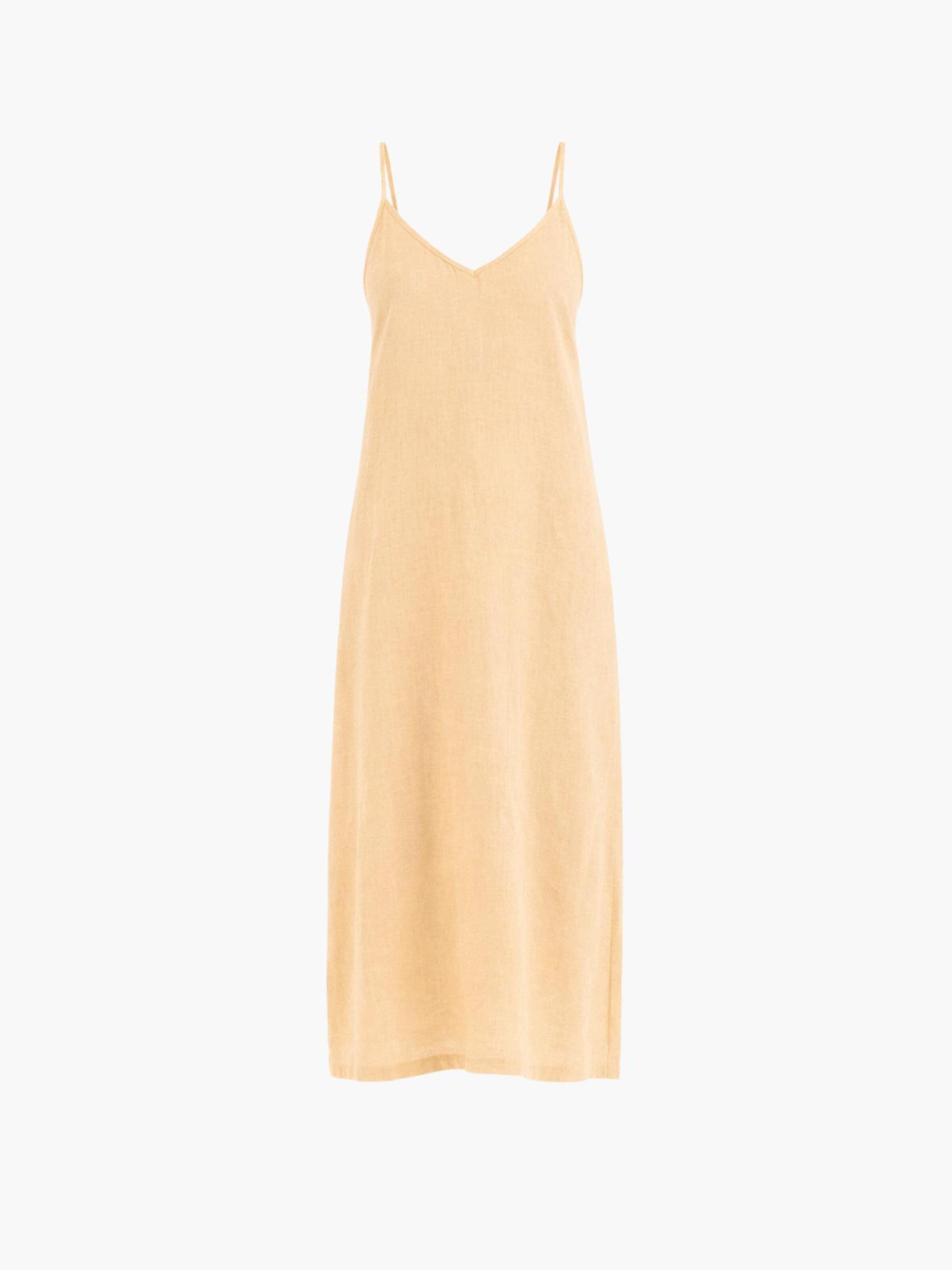 AmourLinen Kleid 'Jakarta'‌‌‌‌‌ in Gelb: Vorderseite