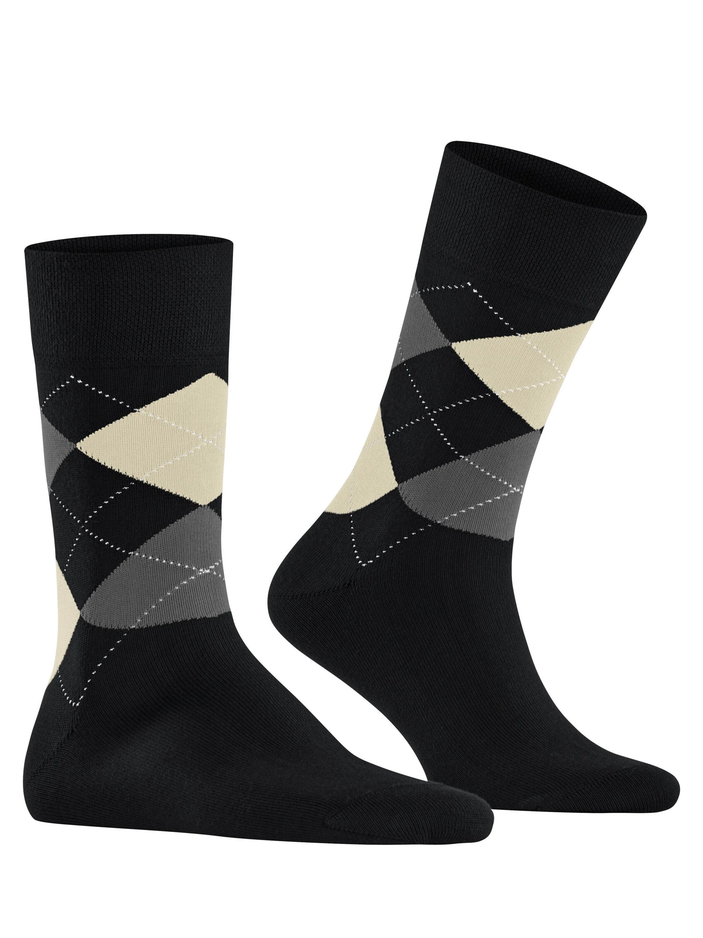 FALKE Socken 'Sensitive Argyle'‌ in Schwarz