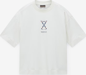 balta NAPAPIJRI Marškinėliai 'S-Irto': priekis