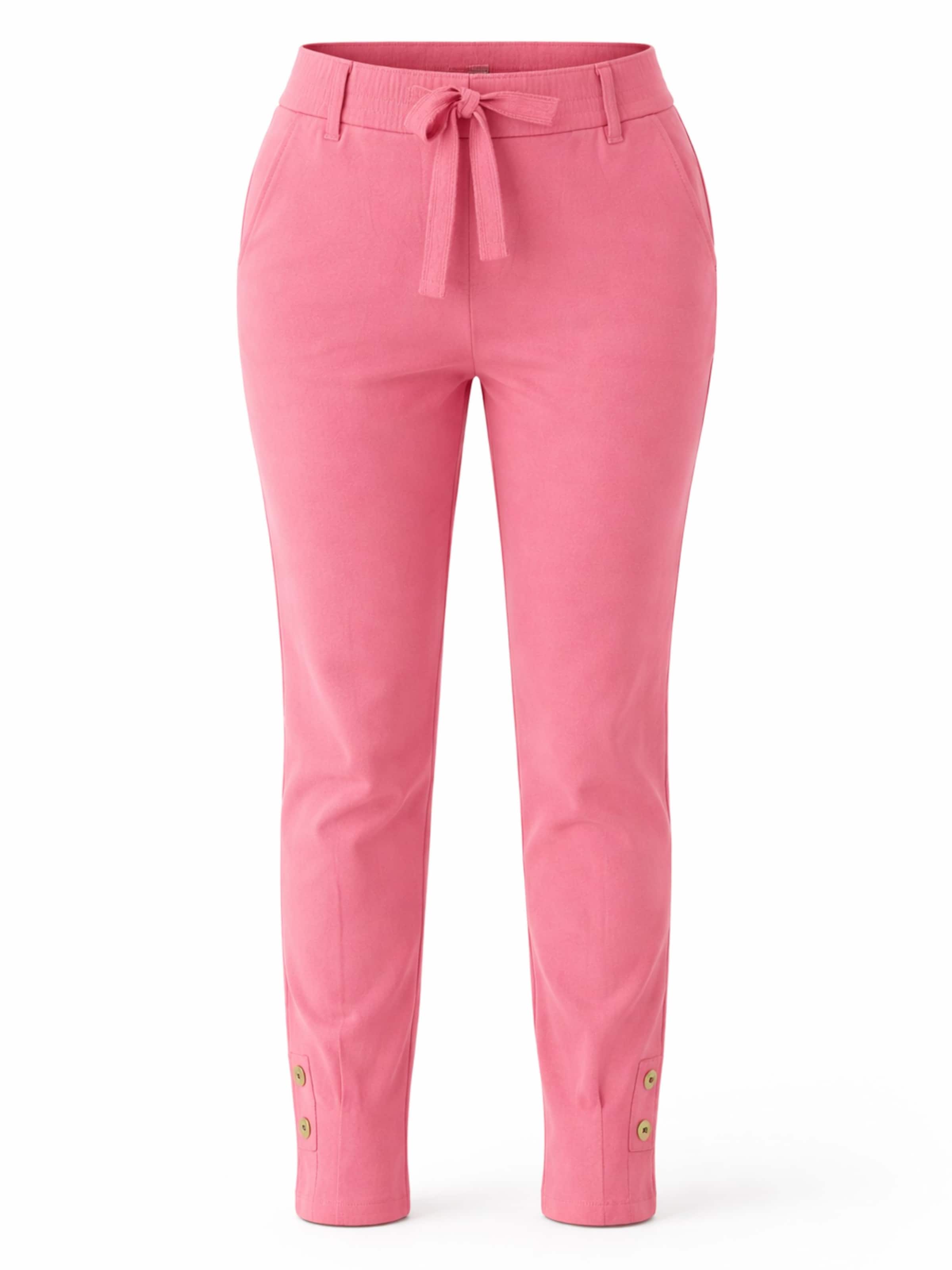 LEAFLETIC Regular Trousers 'Leafletic Women’s Long Length Trousers' in Pink: front