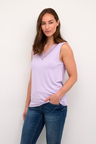 Cream Top in Purple: front