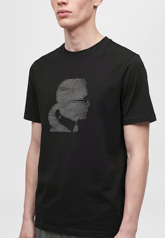 Karl Lagerfeld Majica | črna barva: ob strani
