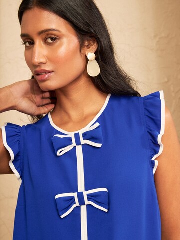 love & roses Blouse in Blue