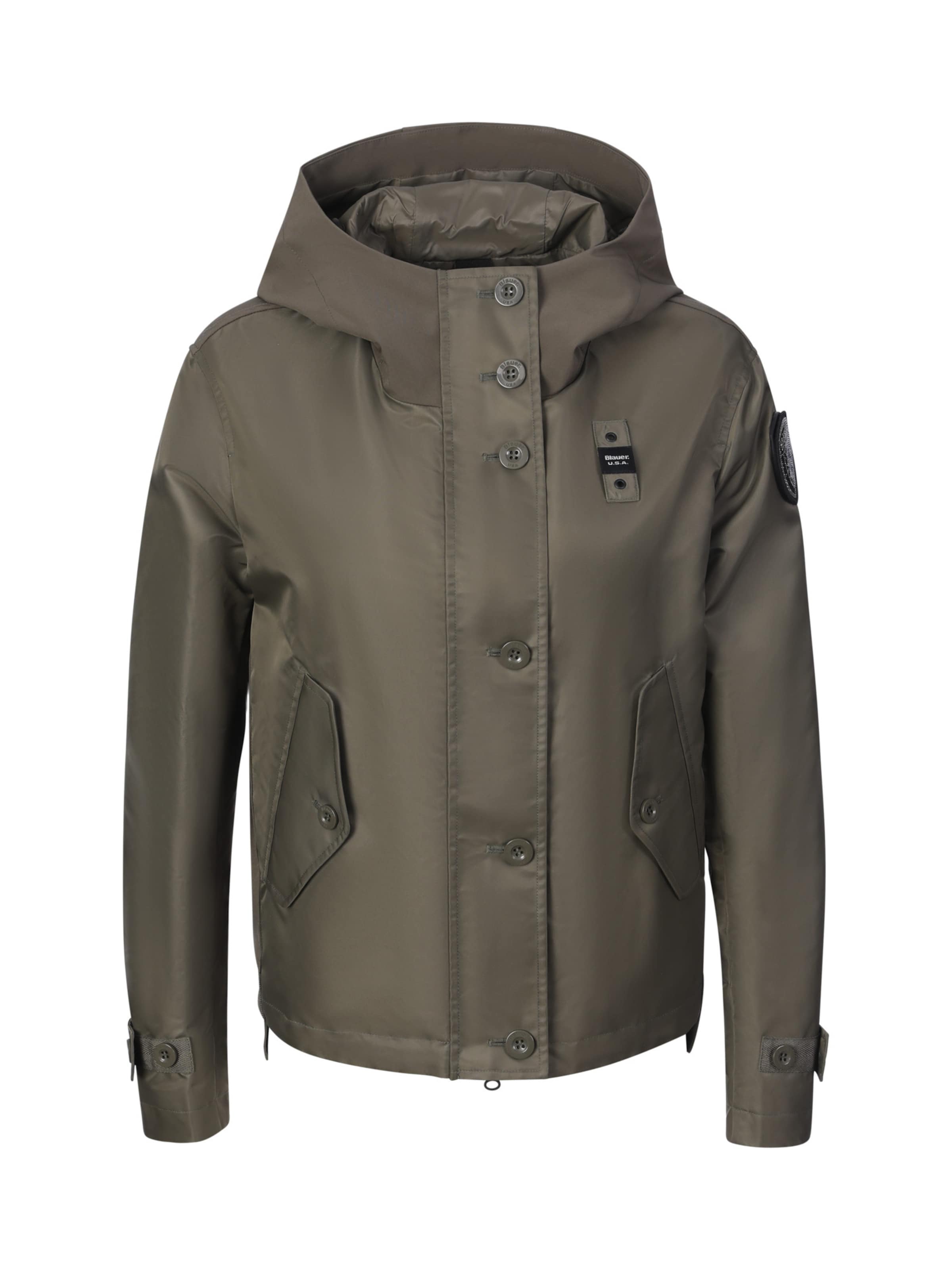 Blauer.USA Between-season jacket ' Marcella ' in Green: front