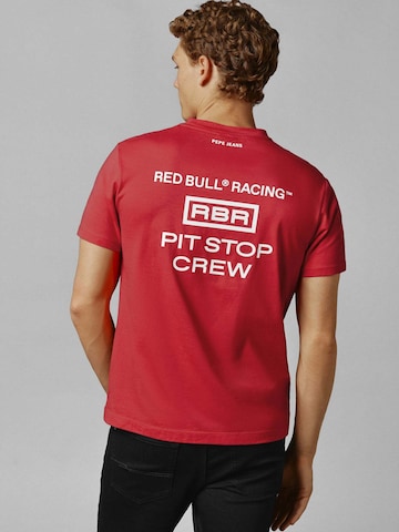 T-Shirt 'STOP' Pepe Jeans en rouge