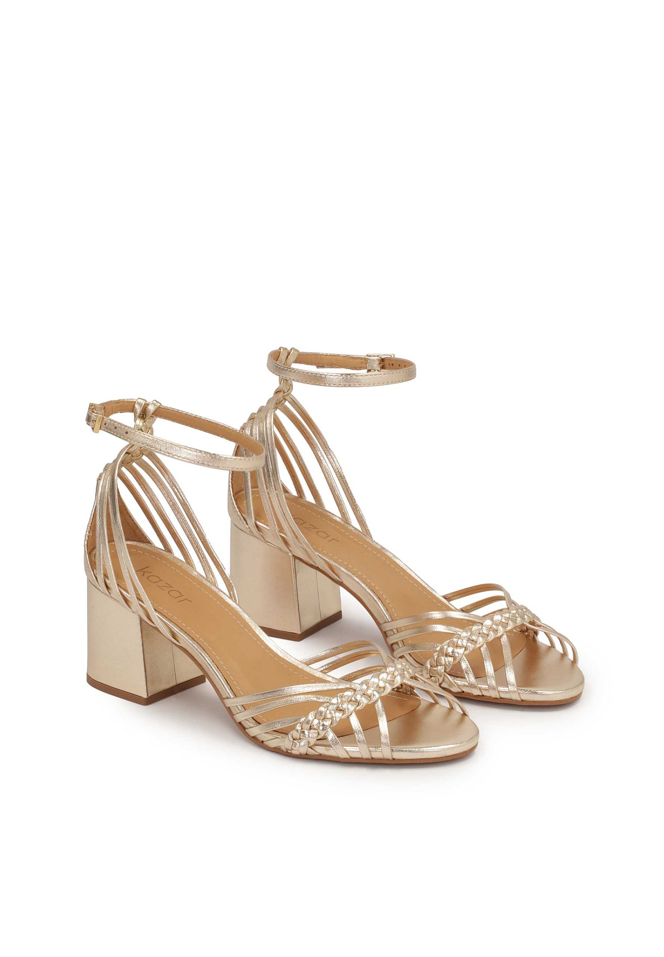 Sandales à lanières Kazar en or
