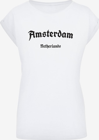 Merchcode T-Shirt 'Amsterdam' in Weiß: predná strana