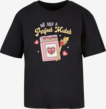 T-shirt 'We Are A Perfect Match Love' F4NT4STIC en noir : devant