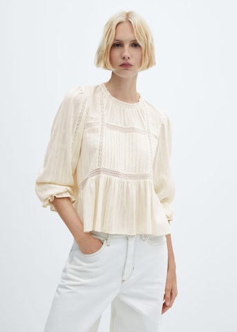 MANGO Blus 'catalina' i beige: framsida