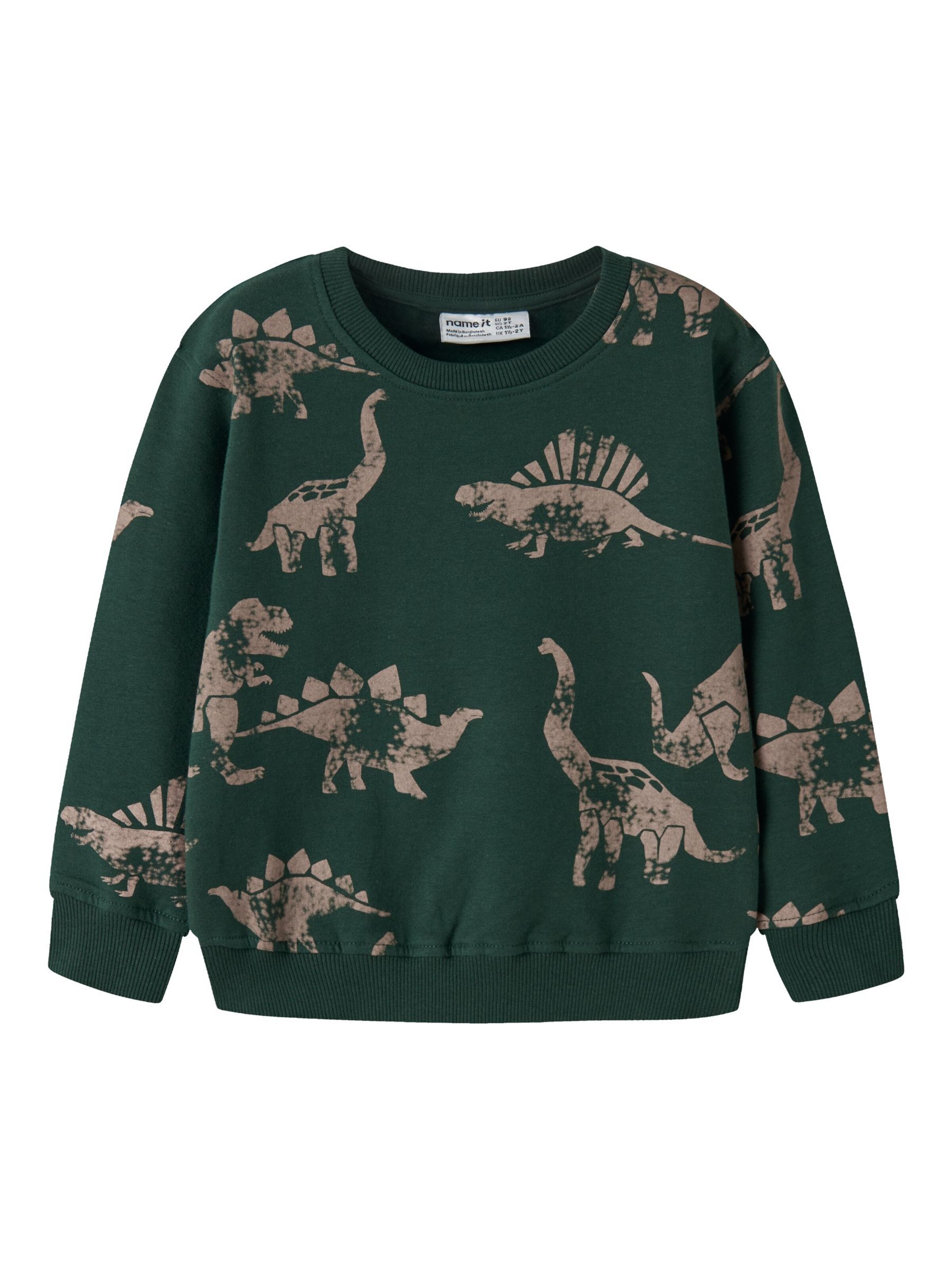 NAME IT Sweatshirt in Groen: voorkant