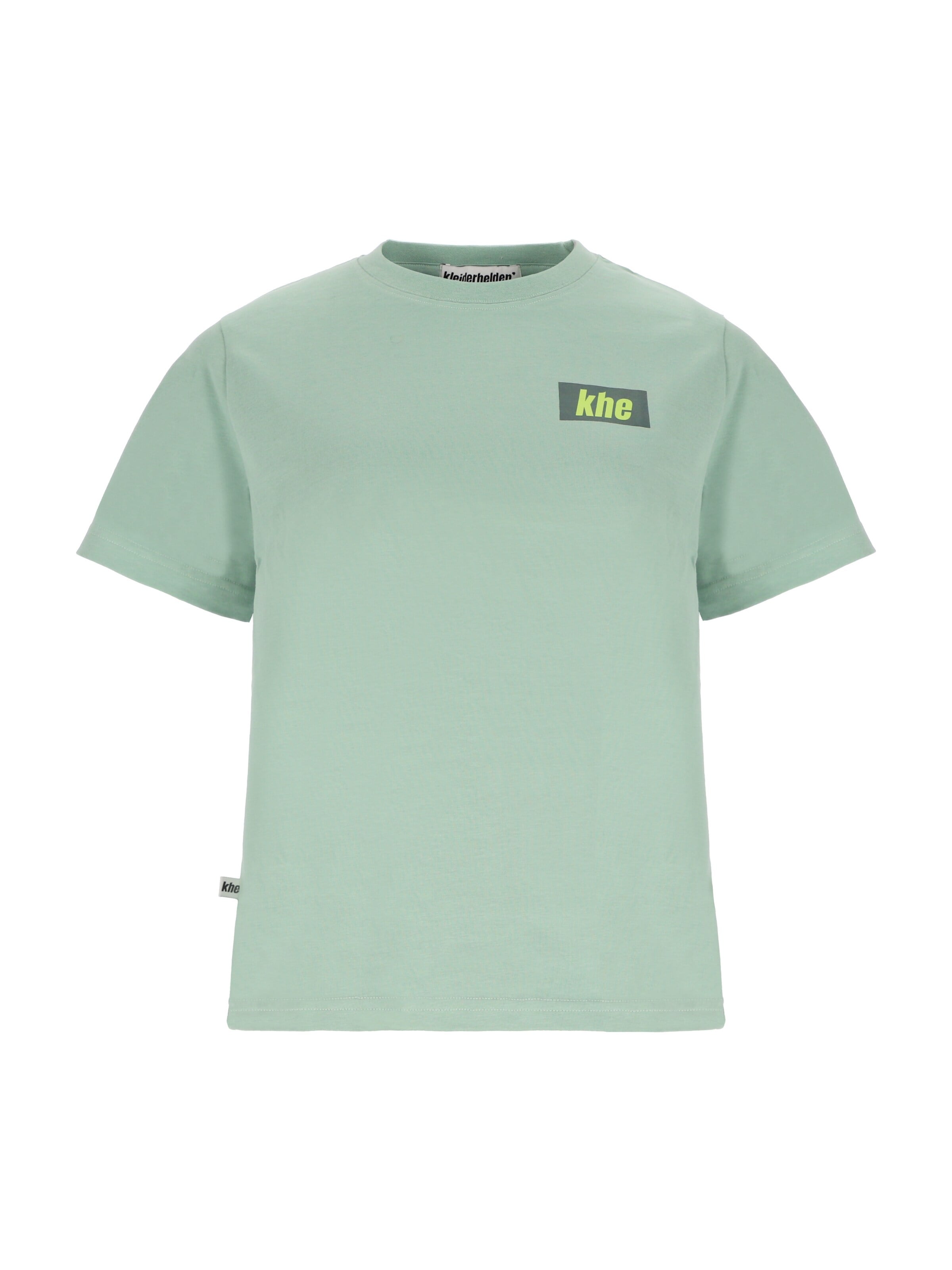 kleiderhelden Shirt 'kheTee W "Letterbox", regular fit, T-Shirt made from regenerative cotton' in Green: front