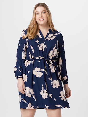 ABOUT YOU Curvy Shirt dress 'Thea' in Blue: front