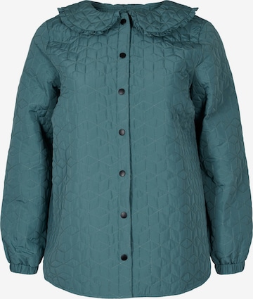 Zizzi Between-Season Jacket in Blue: front