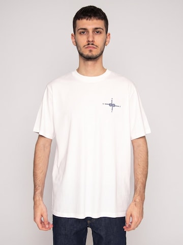 Thinking MU Bluser & t-shirts 'Fisherman Zach Tee White' i hvid: forside