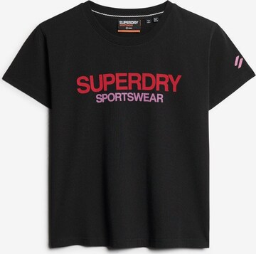 T-shirt fonctionnel Superdry en noir : devant