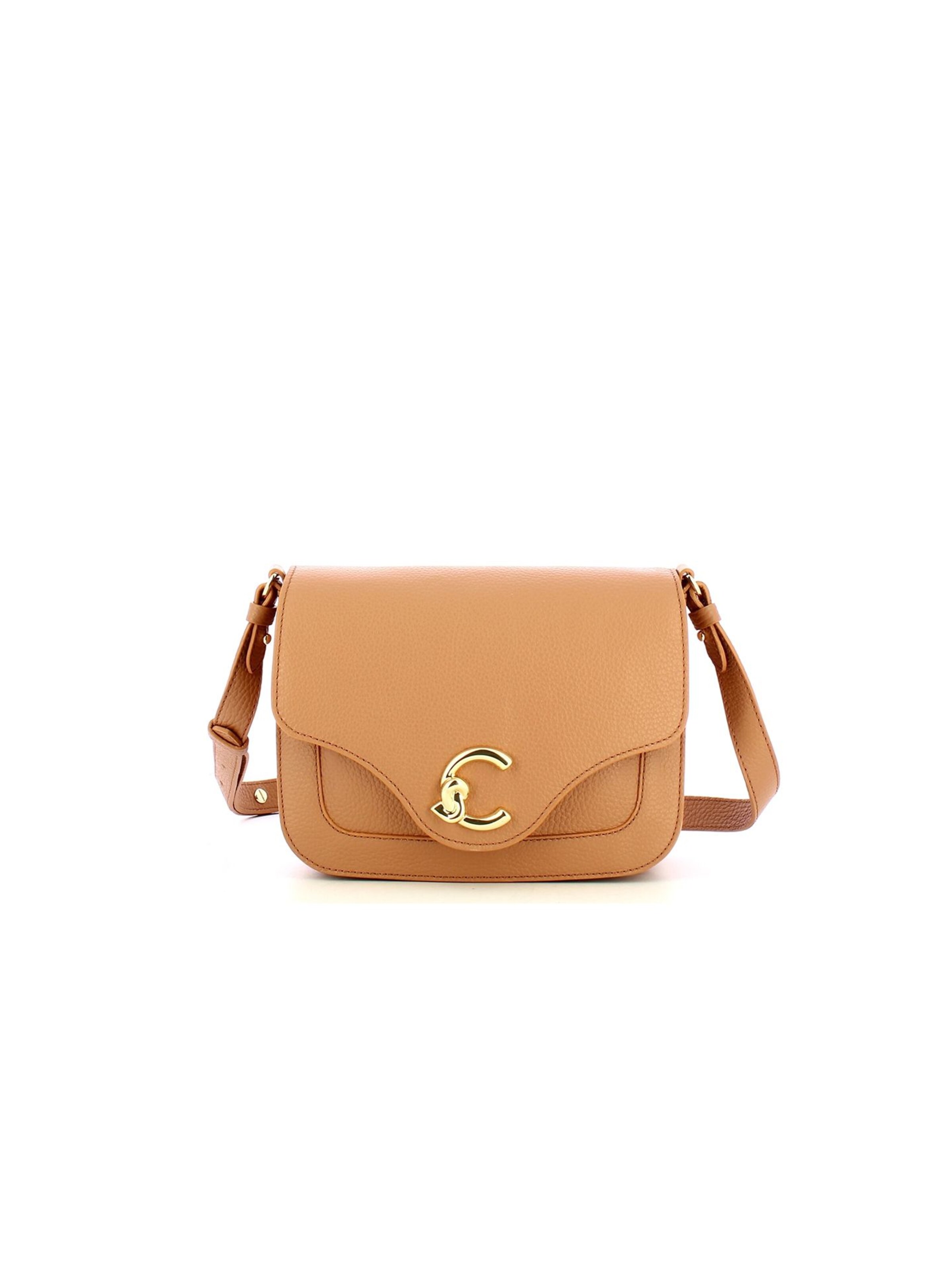 Coccinelle Crossbody bag 'Coccinelle C-Me Handbag Grained Leather' in Beige: front