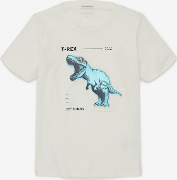 T-Shirt TOM TAILOR en blanc : devant