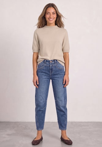 STREET ONE Kurzarm Pullover mit Turtle Neck in Beige
