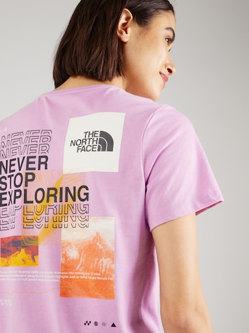 THE NORTH FACE Λειτουργικό μπλουζάκι 'FOUNDATION MOUNTAIN' σε λιλά