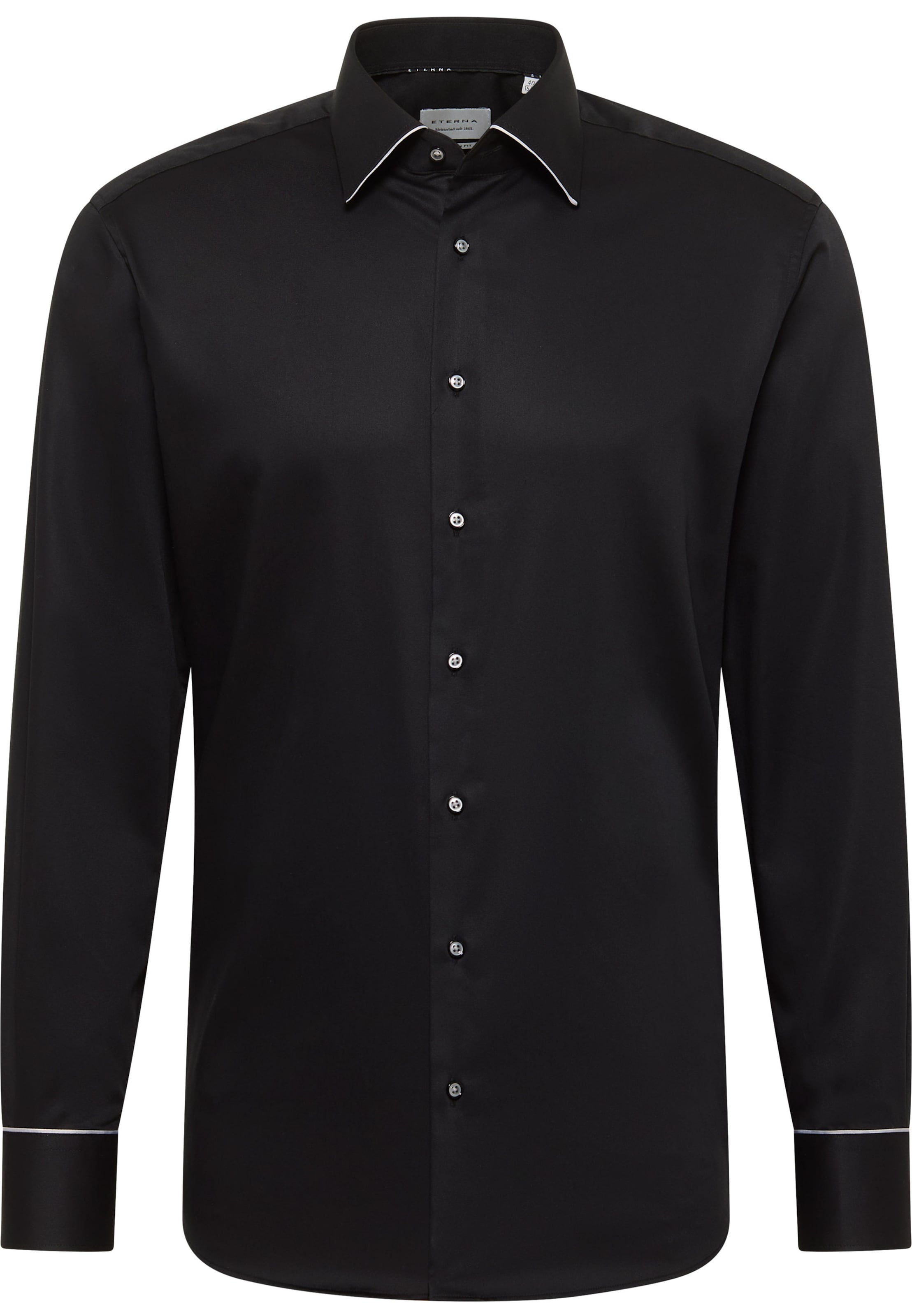 ETERNA Regular Fit Businesshemd in Schwarz: Vorderseite