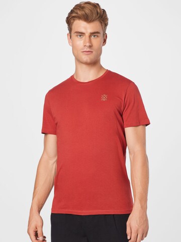 sarkans TOM TAILOR T-Krekls: no priekšpuses