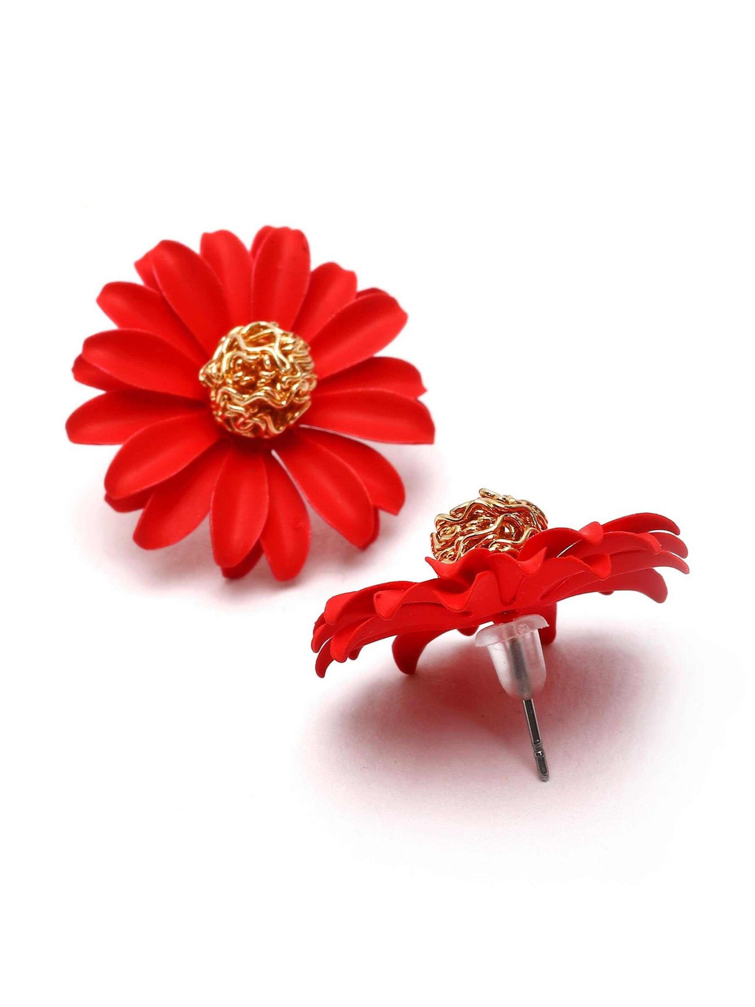 Boucles d'oreilles 'Genevieveette' AVANT-GARDE PARIS en rouge