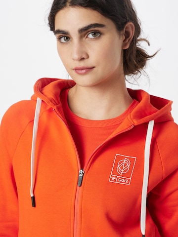 Hummel Athletic Zip-Up Hoodie 'GG12' in Red