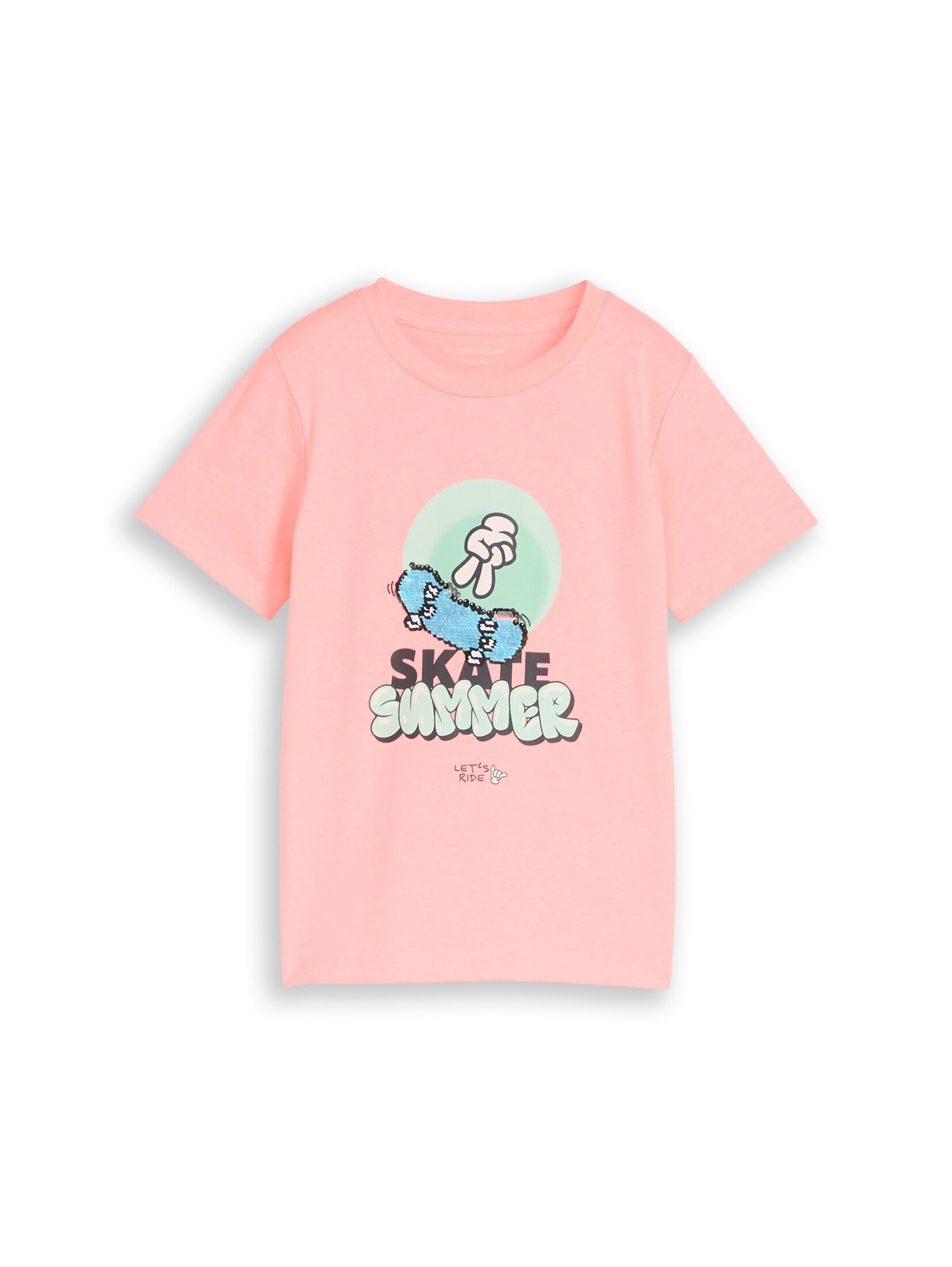 T-Shirt TOM TAILOR en rose : devant