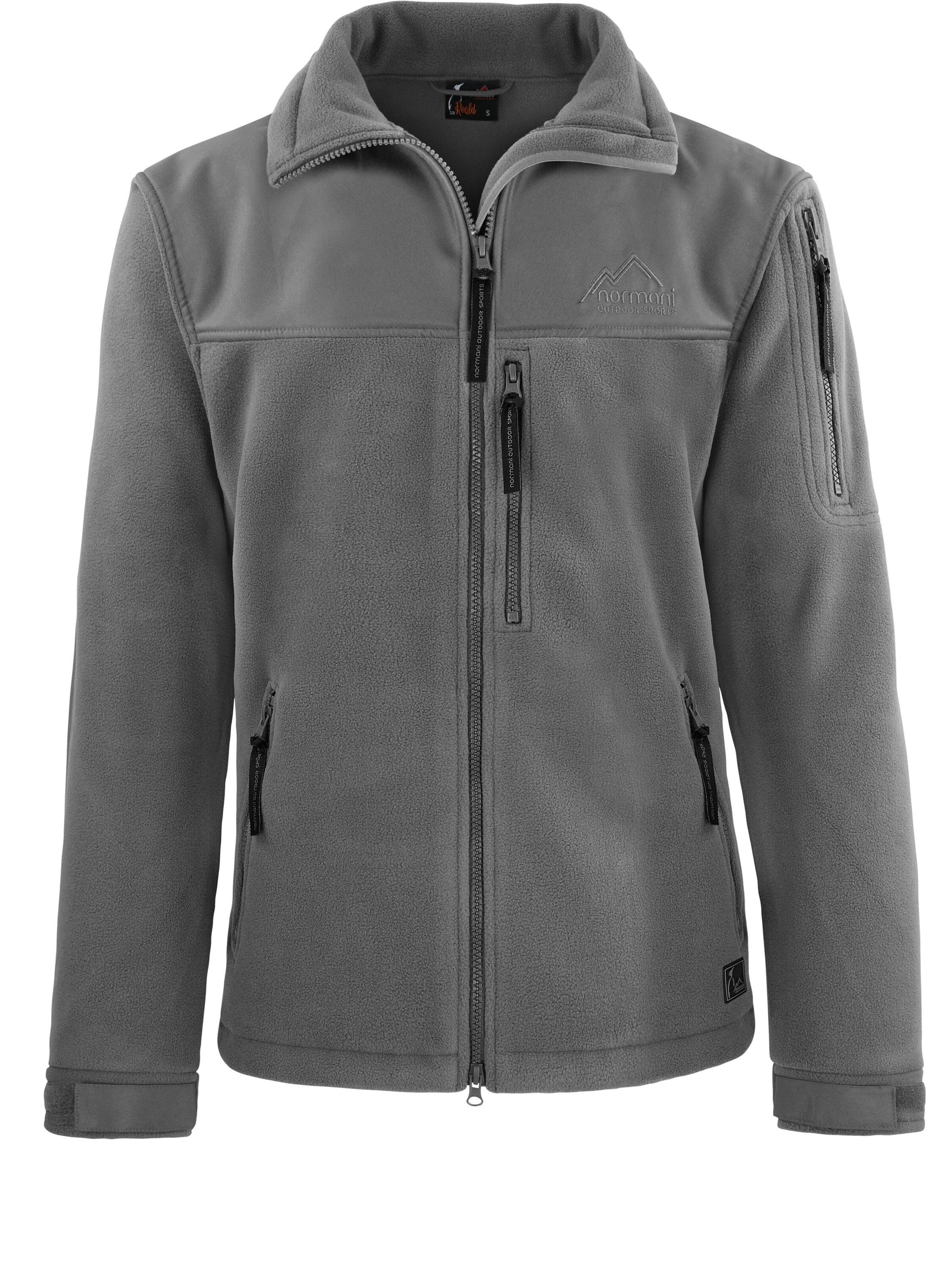 normani Funktionele fleece-jas 'Roald' in Grijs