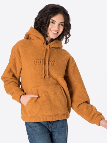 Obey Sweatshirt 'Asher' in Braun: predná strana