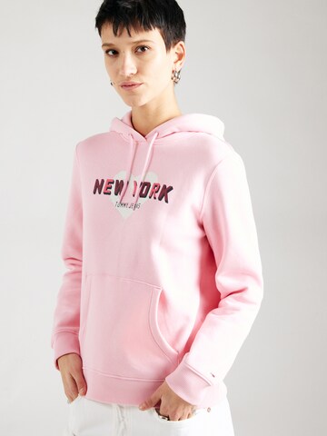 Felpa 'NYC' di Tommy Jeans in rosa: frontale