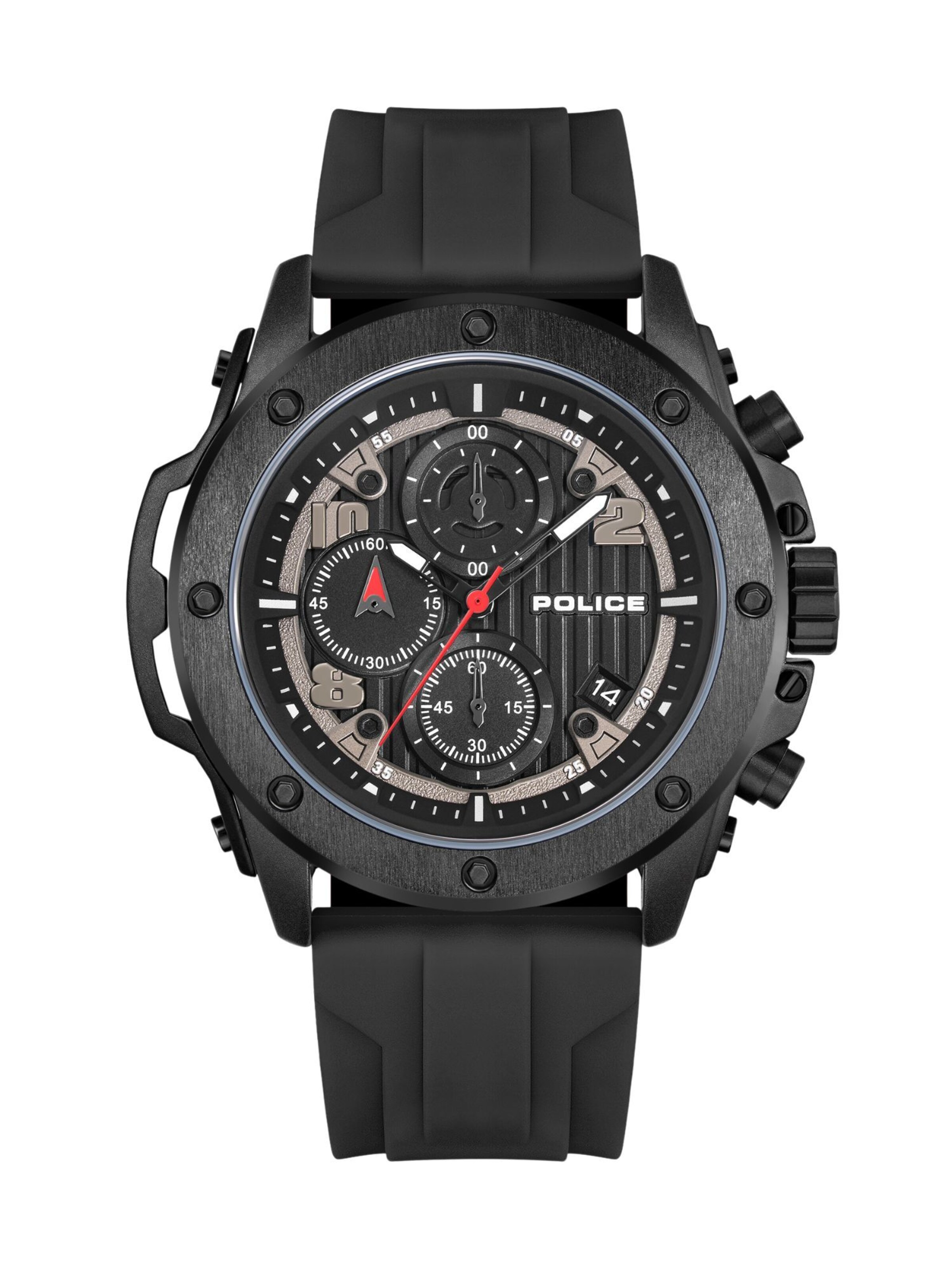 POLICE Analog watch 'Clout' in Black: front