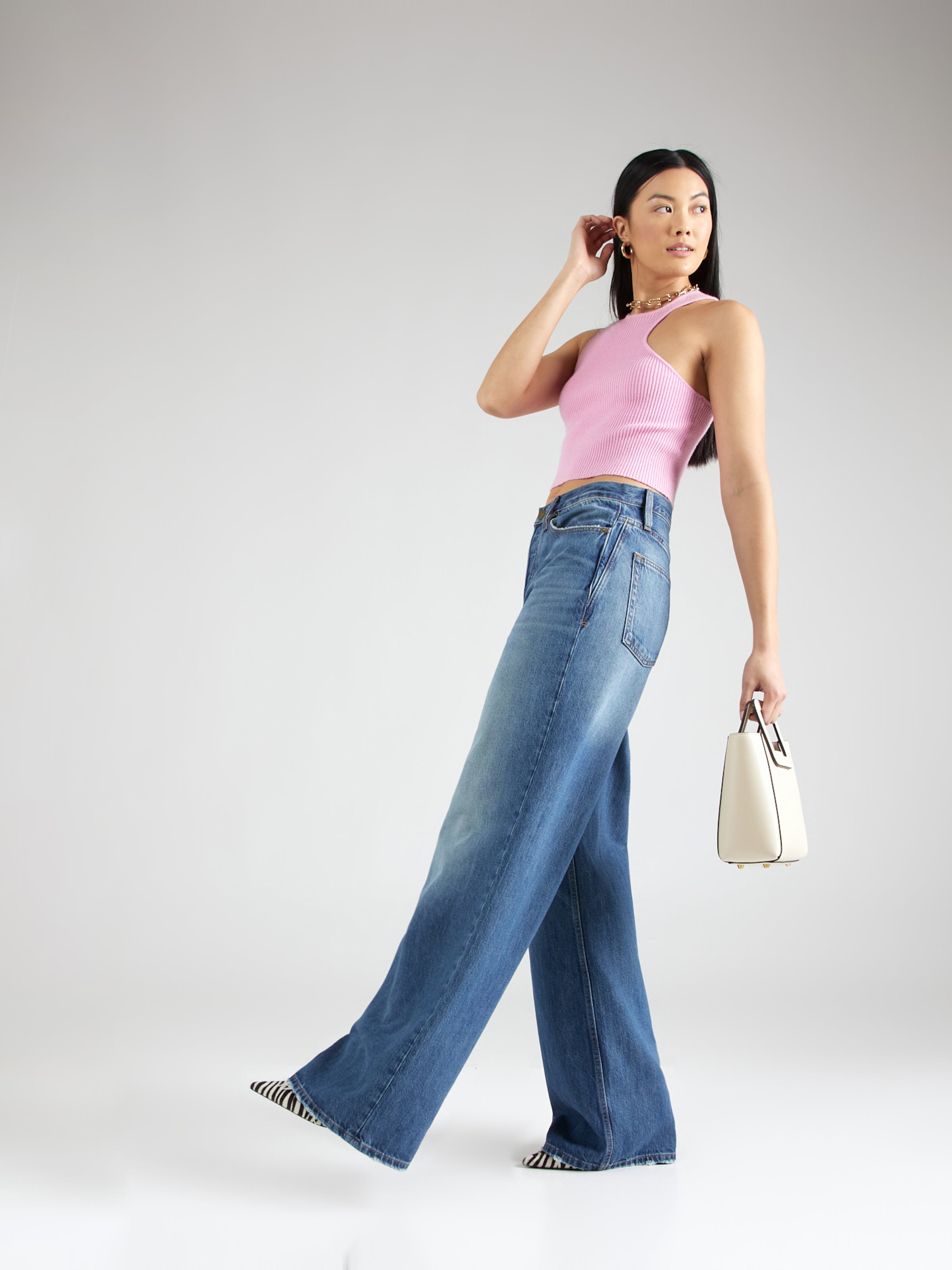 Mom jeans top wide leg