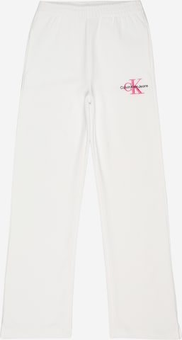 Pantalon Calvin Klein Jeans en blanc : devant
