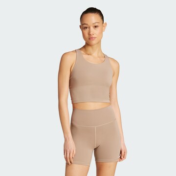 ADIDAS PERFORMANCE Bralette Sports bra 'All Me' in Brown: front