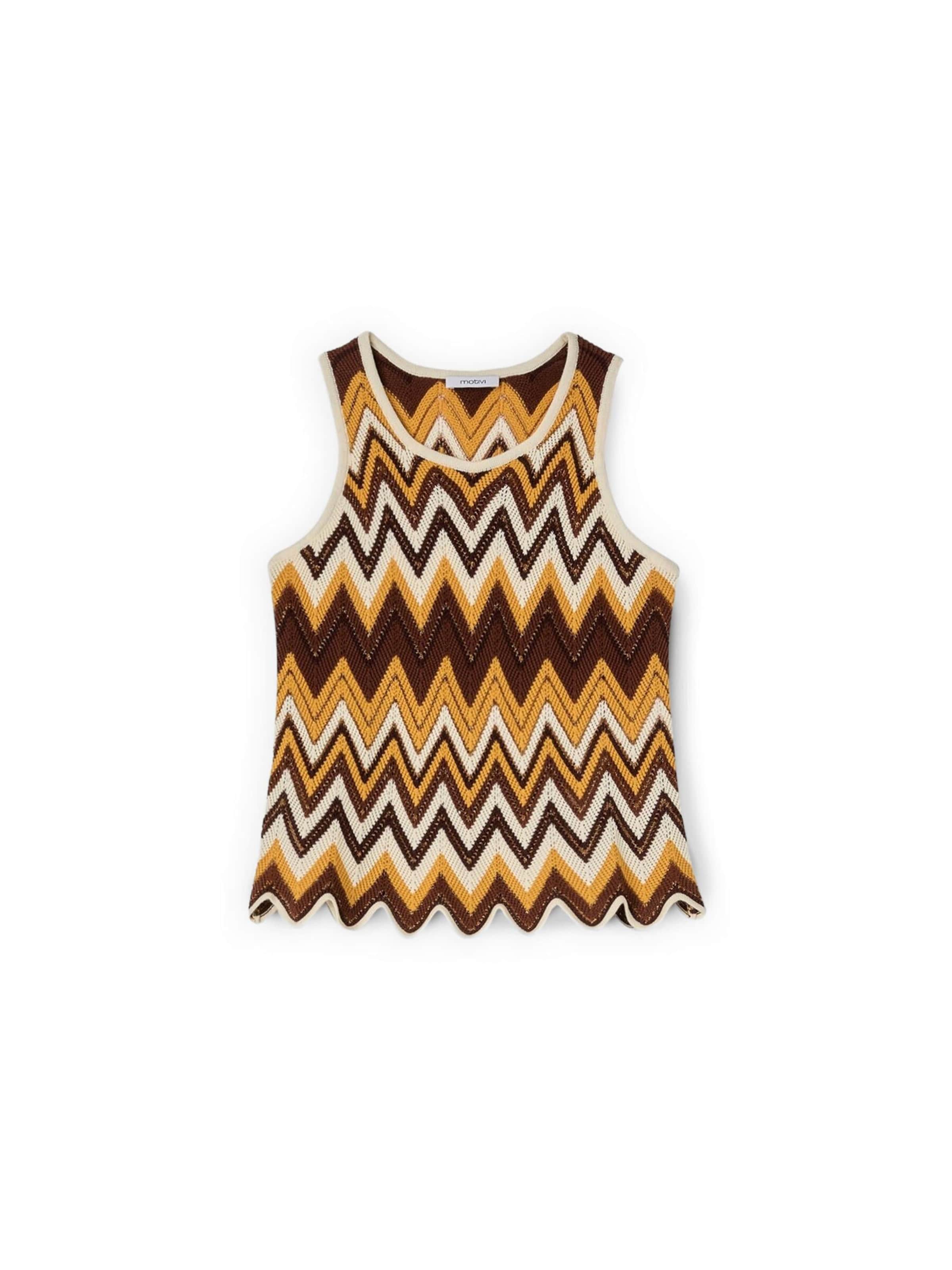 MOTIVI Knitted top in Brown: front