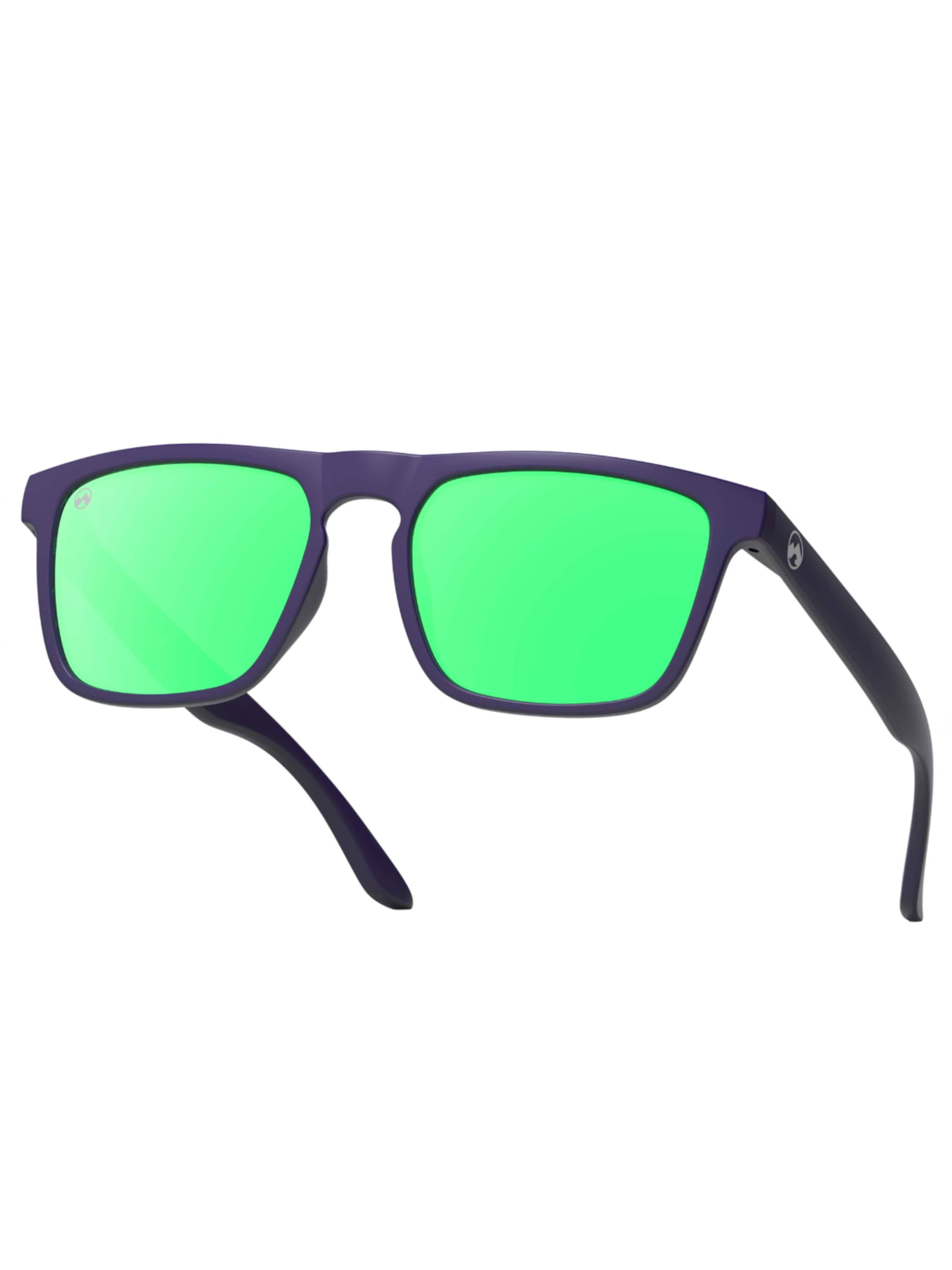 Mowmow Sportzonnebril 'MowMow Thor Sunglasses - Polarized - Men - Women - Black' in Groen: voorkant