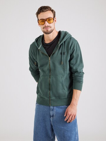 Veste de survêtement 'Essential' Superdry en vert : devant