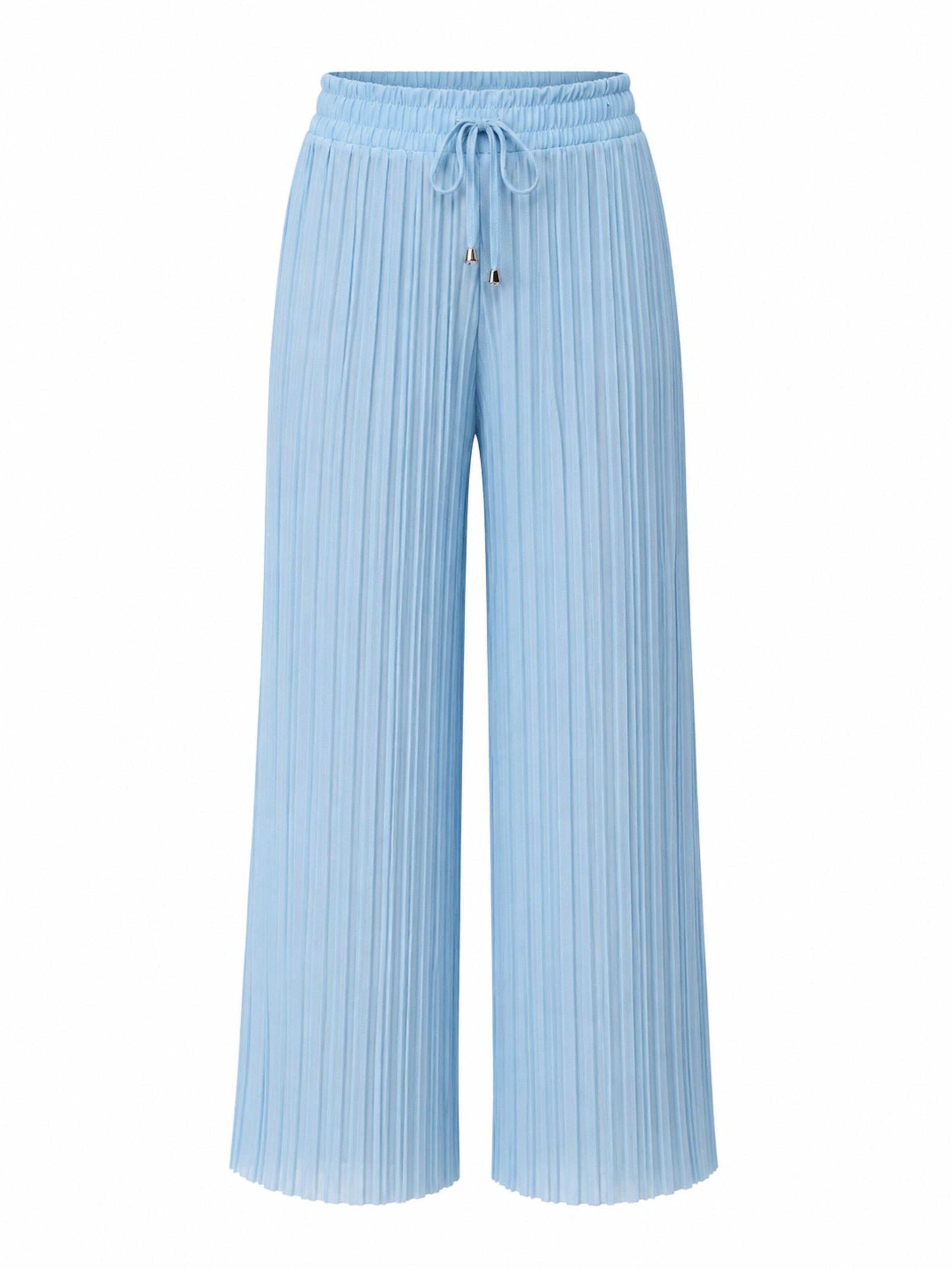 Worldclassca Bügelfaltenhose 'Damen Plissee Sommer Hose'‌‌‌‌‌‌ in Blau: Vorderseite