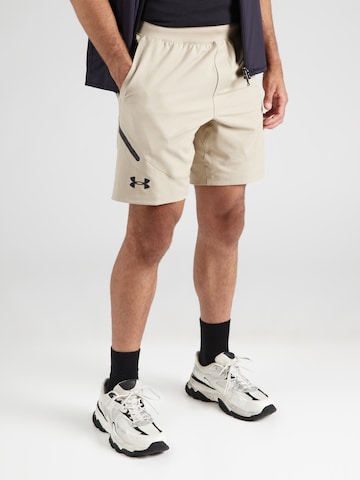 regular Pantaloni sportivi 'Unstoppable' di UNDER ARMOUR in verde: frontale