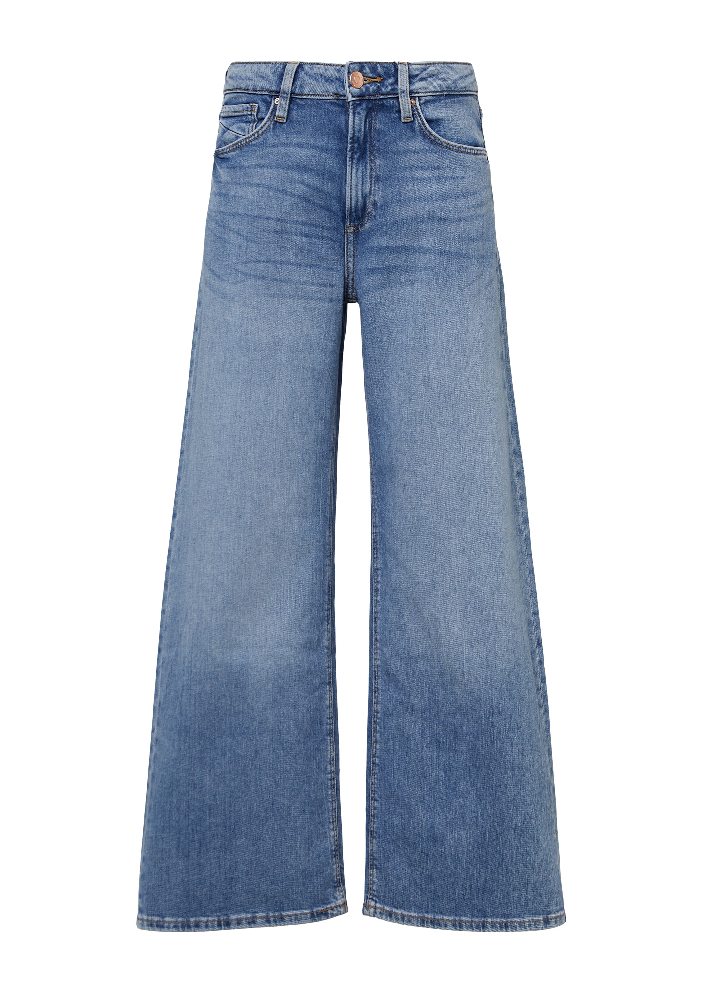 Wide Leg Jean 'Catie' QS en bleu : devant