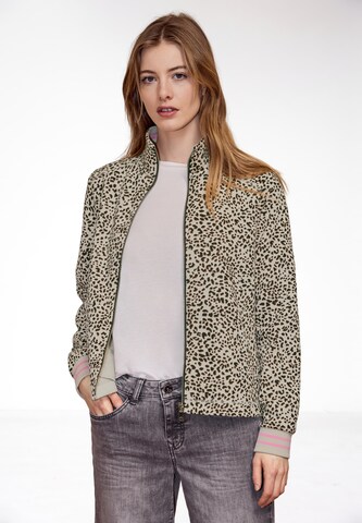 Street One Studio Zip-Up Hoodie in Beige: front