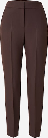 s.Oliver Конический (Tapered) Плиссированные брюки в Коричневый: спереди