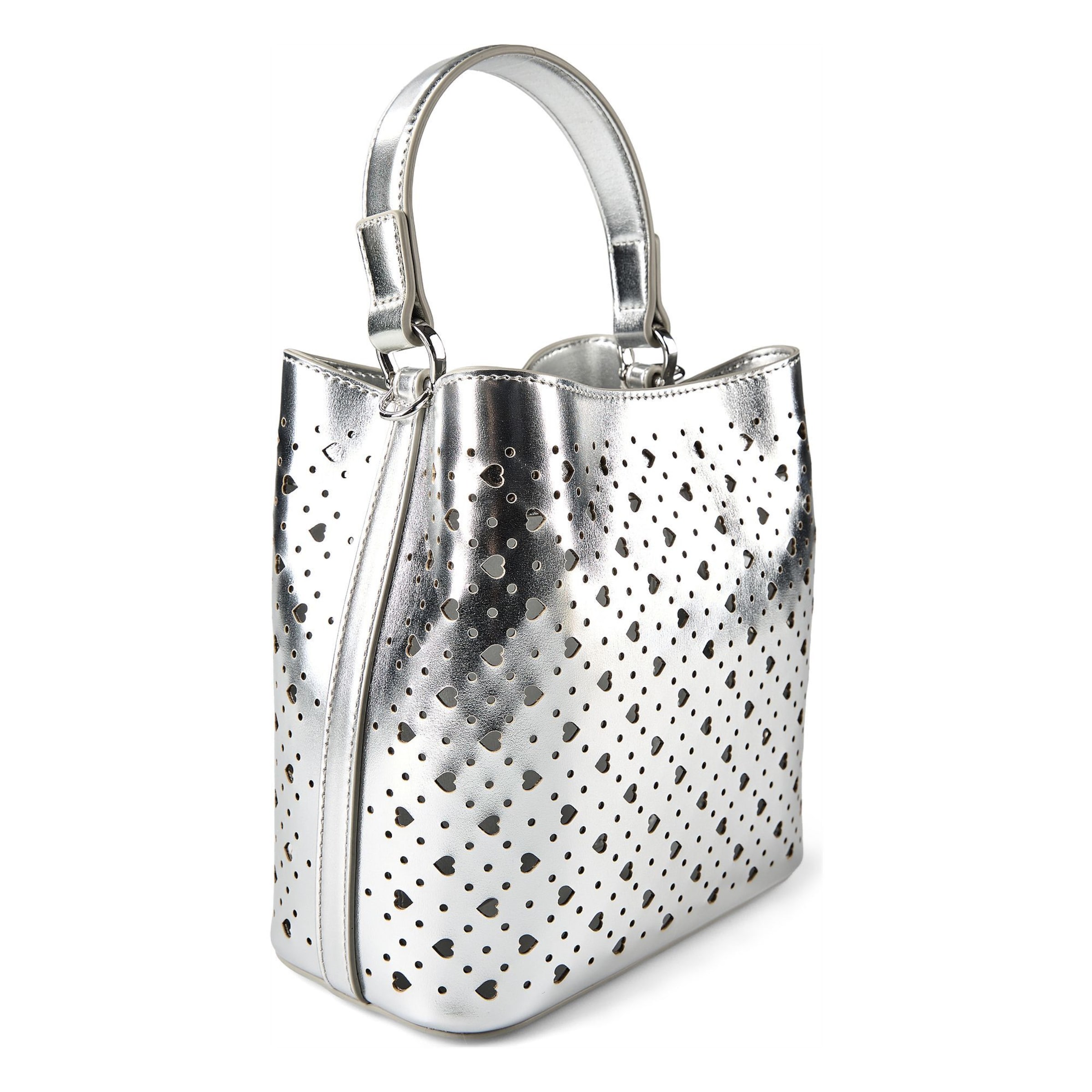 Borsa a mano 'Basket' di Love Moschino in argento